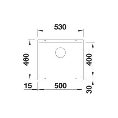 Кухонная мойка Blanco ROTAN 500-U Silgranit черный стоп-вентиль 526098