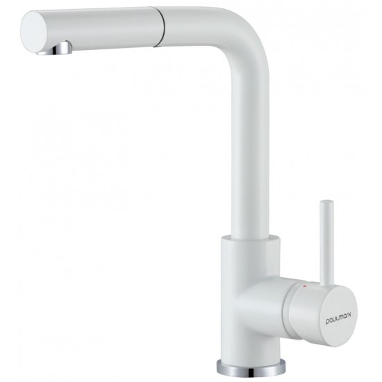 Смеситель для кухни Paulmark KASSEL Ka214311-WH белый матовый
