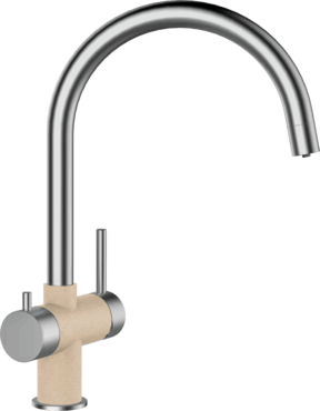 Смеситель для кухни Schock Ares лунный камень/сталь