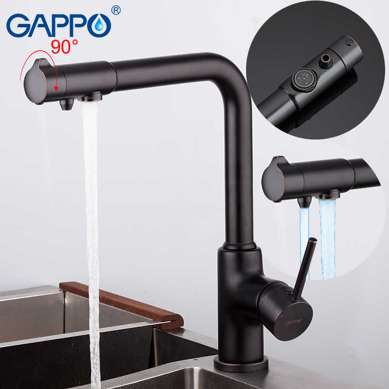 Смеситель для кухни Gappo G4390-10 черный
