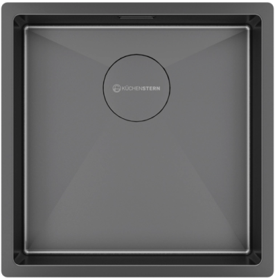 Кухонная мойка Kuchenstern KRAFT 45 вороненая  сталь 500GM50