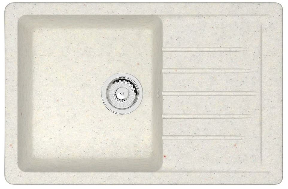 Мраморная мойка для кухни ZETT lab модель 16/Q7 хлопок