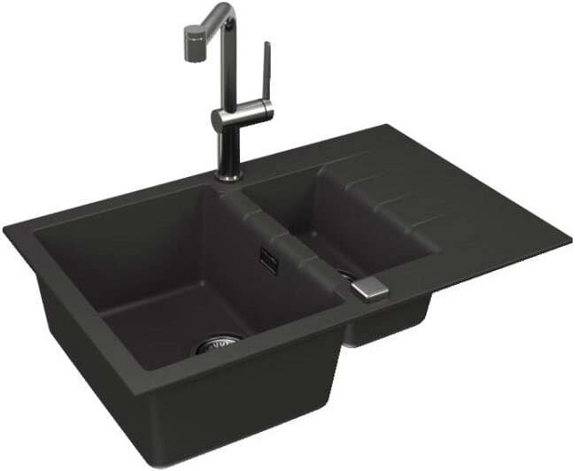 Мойка для кухни Alveus Cadit 70 Carbon G91, клапан-автомат