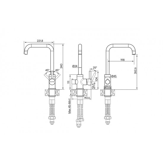 Смеситель для кухни Paulmark LOGAS Lo213021-BR бронза
