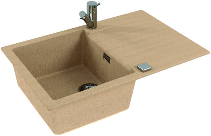 Мойка для кухни Alveus Cadit 20 Beige G55, клапан-автомат
