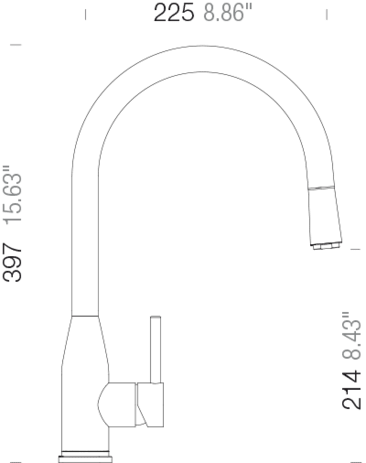 Смеситель для кухни Schock Kavus-D саббиа/сталь