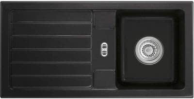 Керамическая мойка SystemCeram Delta 86 глянцевый черный