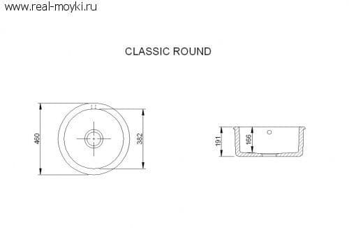 Мойка для кухни Reginox Round Classic, керамика