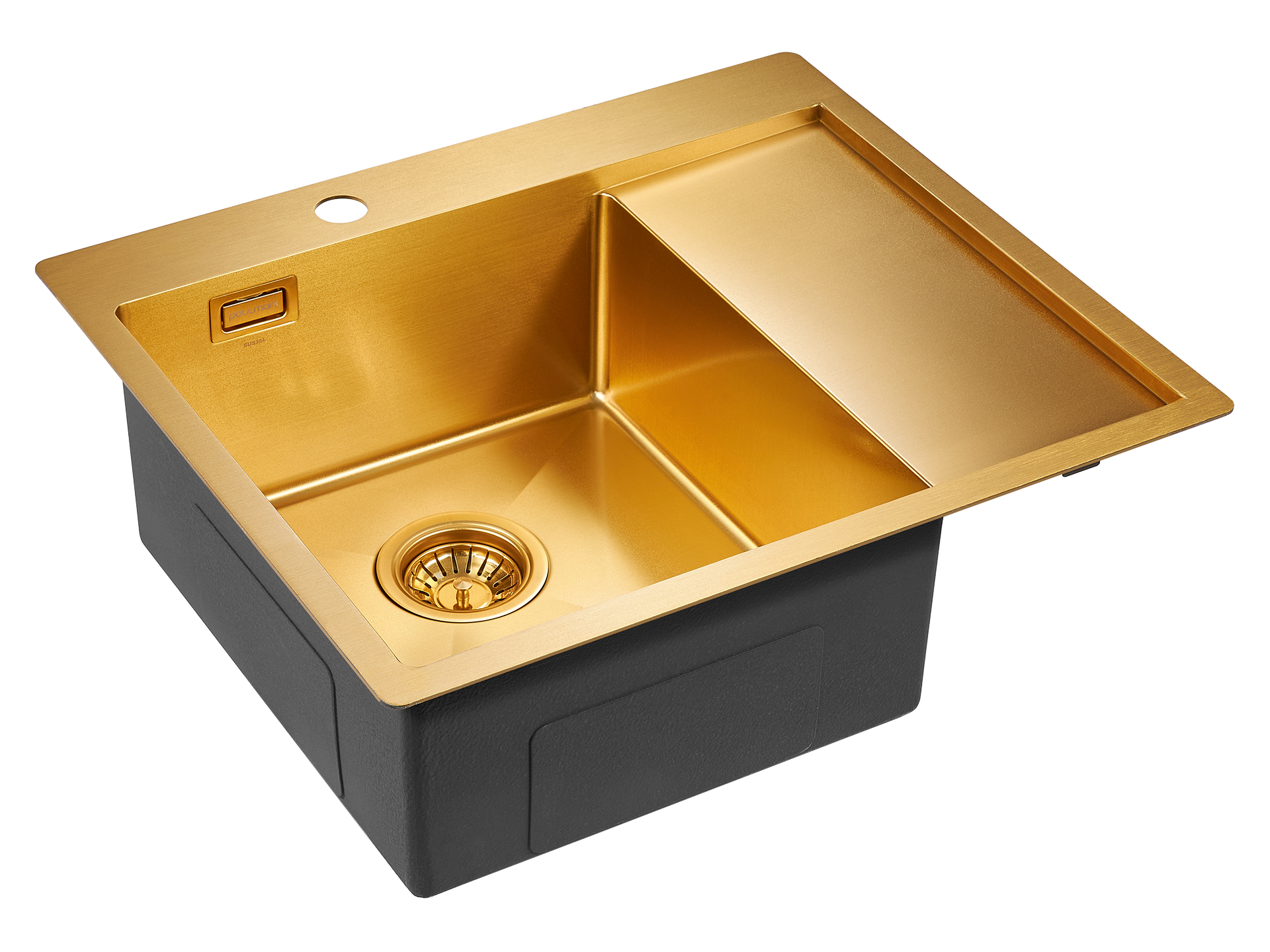 Мойка для кухни Paulmark ALSTER L PM825951-BGL левая брашированное золото