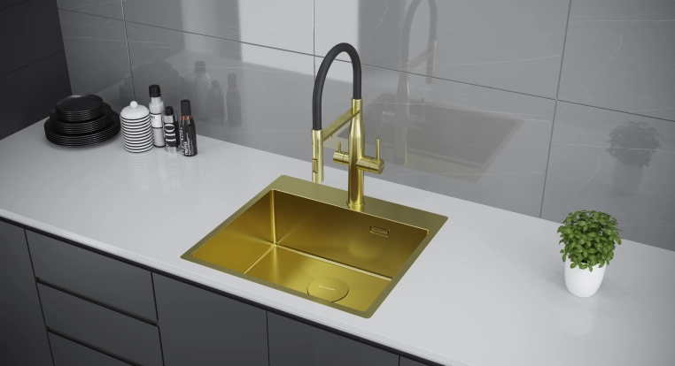 Кухонная мойка Kuchenstern WERK 60 вороненая  сталь 507GM50