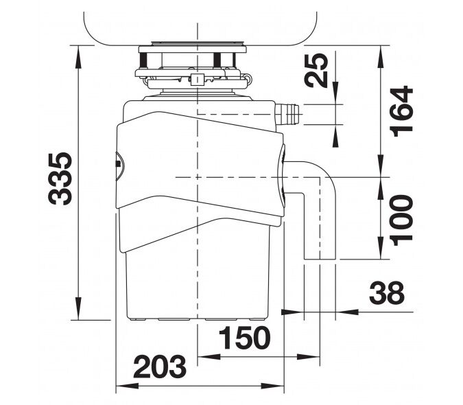 Измельчитель пищевых отходов Blanco FWD MAX 526648