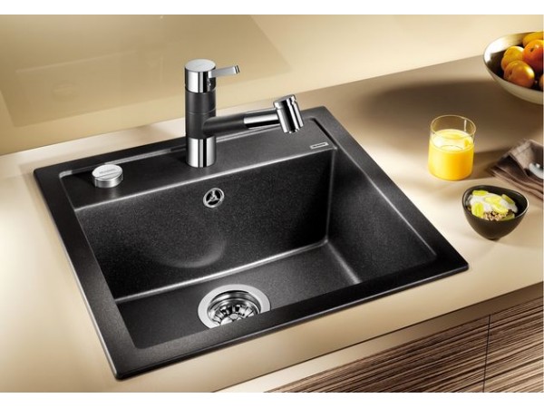 Кухонная мойка Blanco Dalago 5 Silgranit черный, клапан-автомат 525871