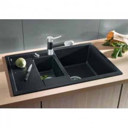 Кухонная мойка Blanco METRA 6 S Compact Silgranit антрацит клапан-автомат 513473