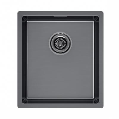 Кухонная мойка Paulmark YUNI 39 UNI  YU39-GM вороненая сталь