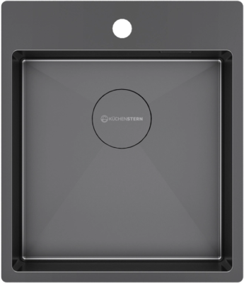 Кухонная мойка Kuchenstern WERK 45 вороненая  сталь 505GM50
