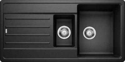 Кухонная мойка Blanco LEGRA 6S Silgranit черный стоп-вентиль 526086