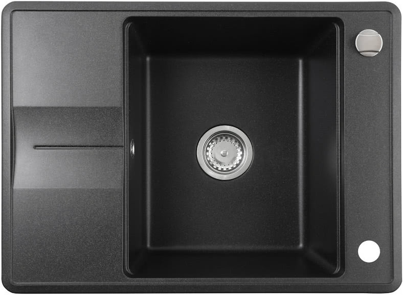 Мойка для кухни Teka Estela 50 S-TQ black metallic, клапан-автомат