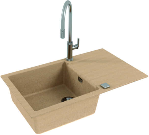 Мойка для кухни Alveus Cadit 40 Beige G55, клапан-автомат