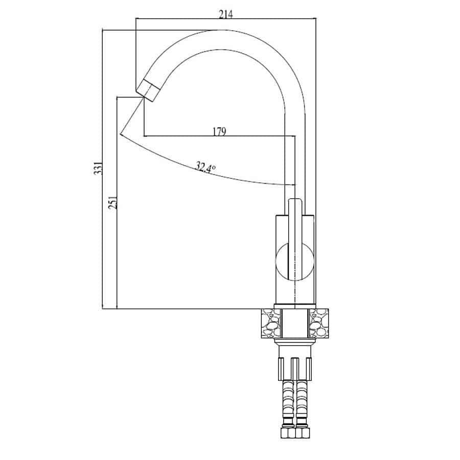 Смеситель для кухни Genesis by Alveus Tonia G55 Beige