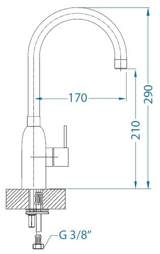 Смеситель Genesis by Alveus GM 120 CHR AQ хром