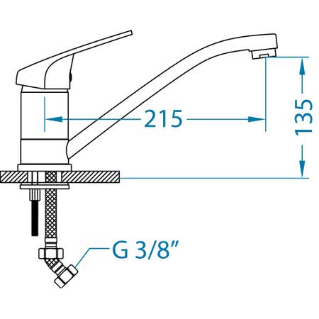Смеситель для кухни Genesis by Alveus GM 210 G55 Biege
