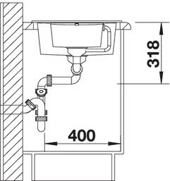 Кухонная мойка Blanco METRA 6 S Compact Silgranit антрацит клапан-автомат 513473