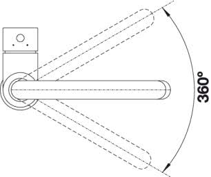 Смеситель для кухни Blanco MIDA однорычажный, хром 524201