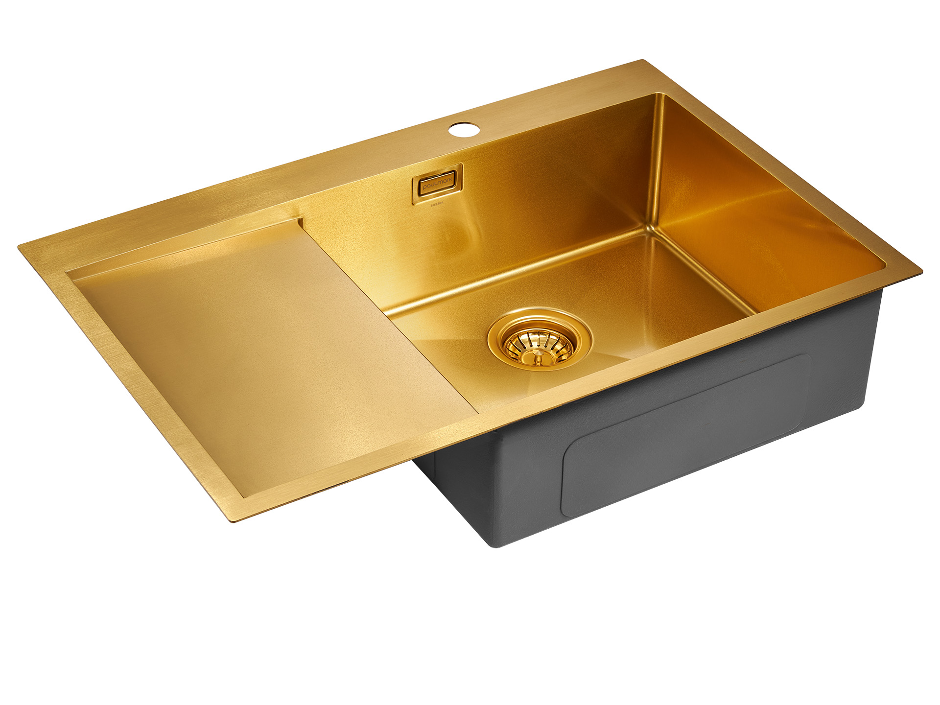 Мойка для кухни Paulmark ELDE R PM807851-BGR правая брашированное золото