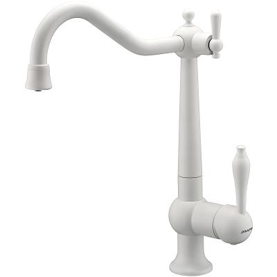 Смеситель для кухни Paulmark RETRO Re213226-WH белый матовый