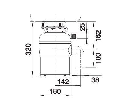 Измельчитель пищевых отходов Blanco FWD LITE 526646