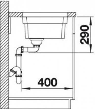 Мойка для кухни Blanco Etagon 500-U серый беж, отводная арматура InFino®