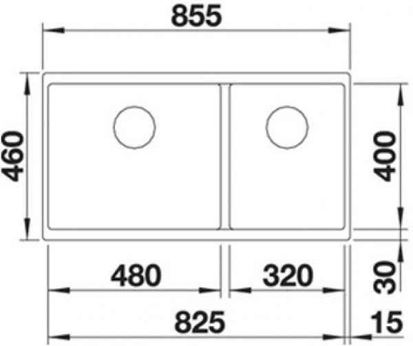Кухонная мойка Blanco SUBLINE 480/320-U Silgranit черный, отводная арматура InFino 525993