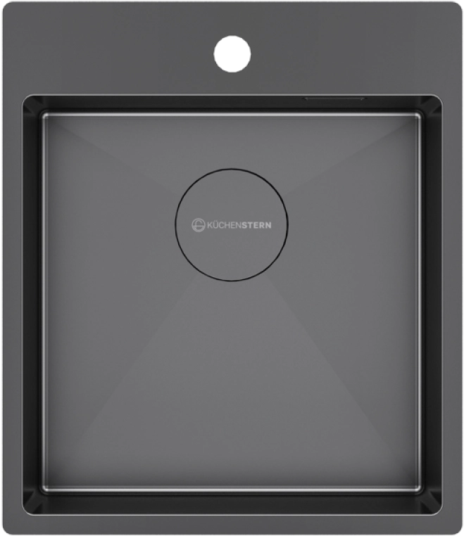 Кухонная мойка Kuchenstern WERK 45 вороненая  сталь 505GM50