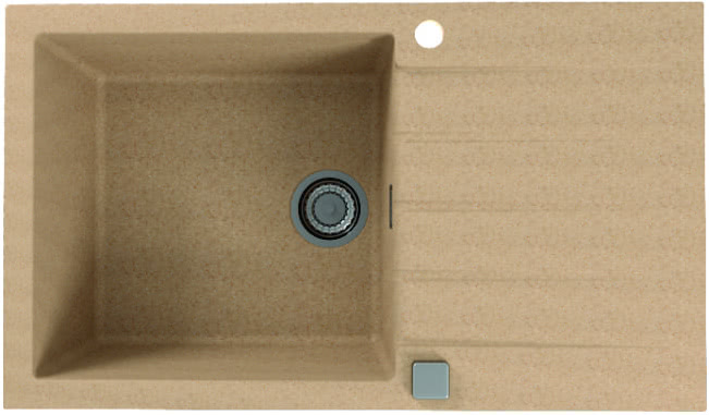 Мойка для кухни Alveus Cadit 40 Beige G55, клапан-автомат