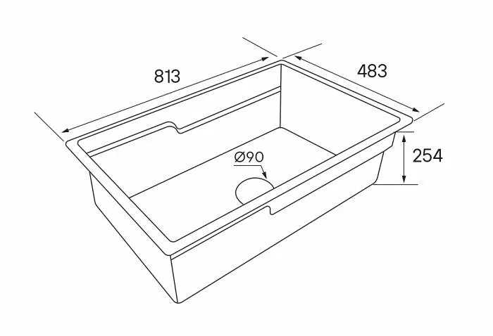 Мойка для кухни Paulmark GLAMP 81 UNO  PM028148-WH Керамика Белый