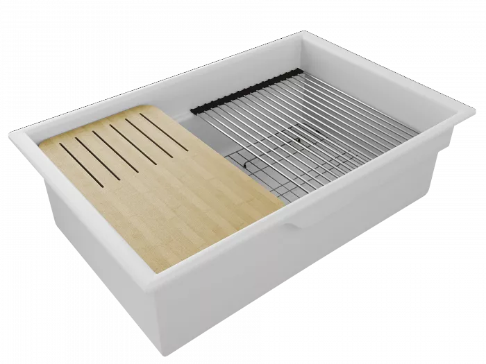 Мойка для кухни Paulmark GLAMP 81 UNO  PM028148-WH Керамика Белый