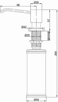 Дозатор для моющего средства Paulmark REIN D002-310 серый