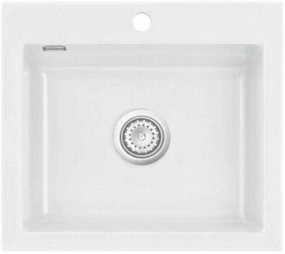 Керамическая мойка SystemCeram Mera 57 глянцевый белый