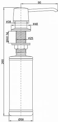 Дозатор для моющего средства Paulmark SAUBER D001-CR хром