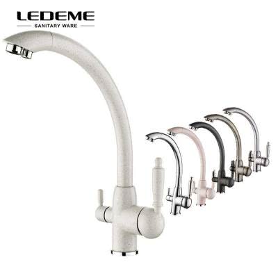 Смеситель для кухни Ledeme H55 L4455W-3 белый