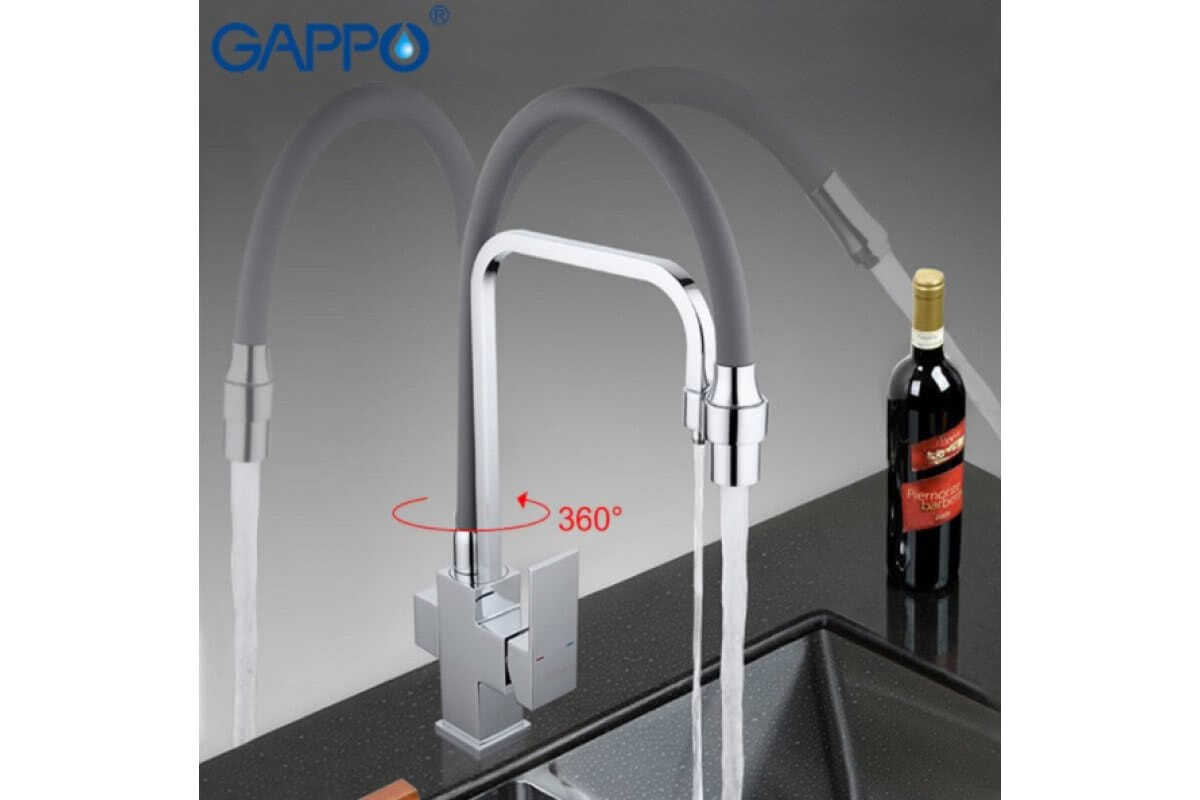 Смеситель для кухни Gappo G4398-4 хром