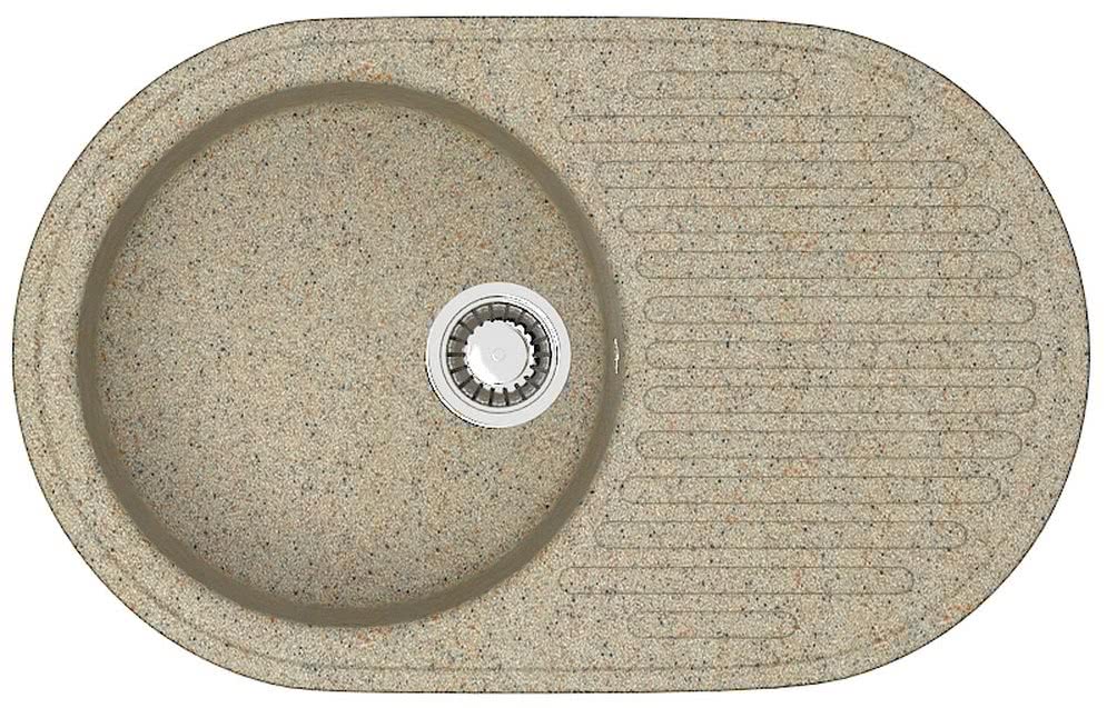 Мраморная мойка для кухни ZETT lab модель 11/Q5 песочный