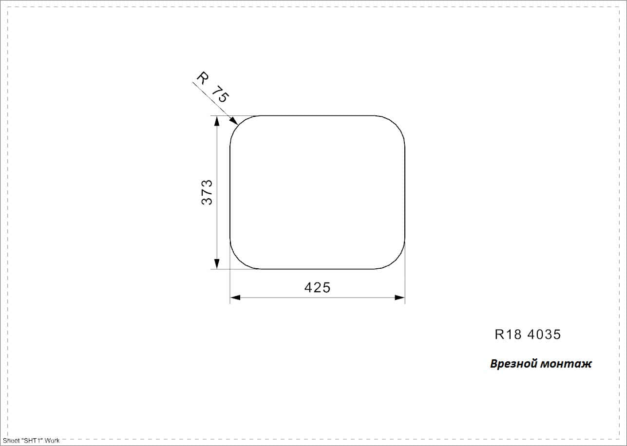 Мойка для кухни Reginox R18 4035 Linen 3.5" Inset