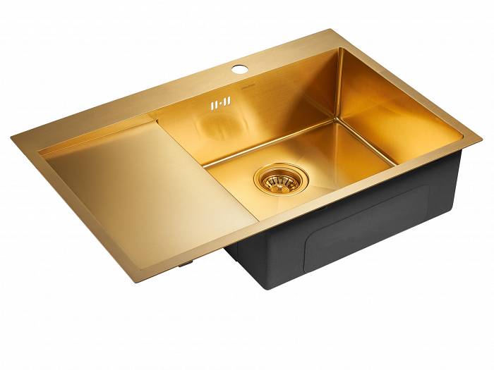 Мойка для кухни Paulmark ATLAN R PM217851-BGR правая брашированное золото