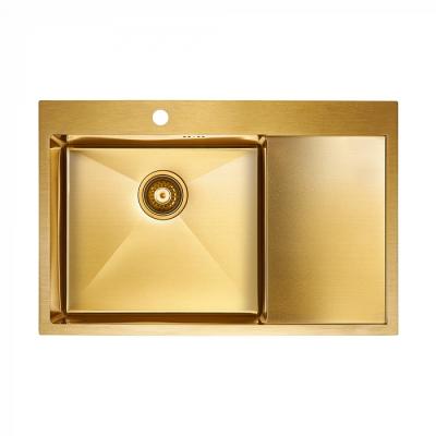Мойка для кухни Paulmark ATLAN L PM217851-BGL правая брашированное золото Мойка для кухни Paulmark ATLAN L PM217851-BGL правая брашированное золото