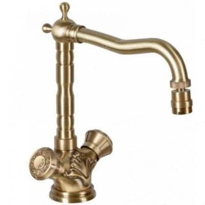Смеситель Bronze DE Luxe 10105К для раковины и мойки, с поворотным аэратором Смеситель Bronze DE Luxe 10105К для раковины и мойки, с поворотным аэратором