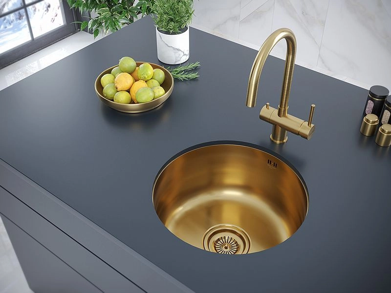 Мойка для кухни Paulmark WERRA PM404646-BG брашированное золото