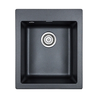 Мойка для кухни Paulmark LEER PM104249-BLM черный металлик