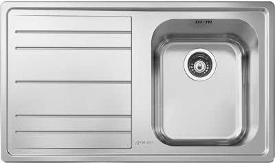 Мойка для кухни Smeg LE861S-2 матовая (крыло слева)