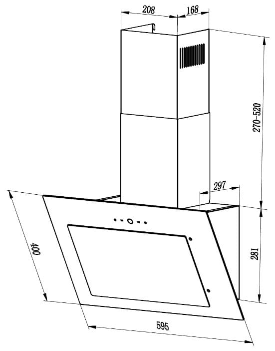 Каминная вытяжка LEX Mika C 600 WH